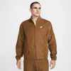 Nike Men's  Sportswear Club Corduroy Harrington Jacket In Brown