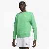 Nike Men's  Sportswear Club Fleece Crew In Green