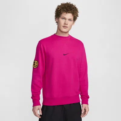 Nike Men's  Sportswear Club Fleece Crew-neck French Terry Sweatshirt In Pink