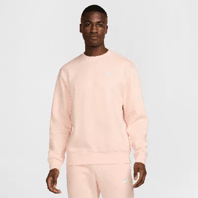 Nike Men's  Sportswear Club Fleece Crew In Pink
