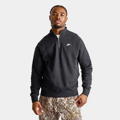 Nike Men's Sportswear Club Fleece Half-zip Top In Black