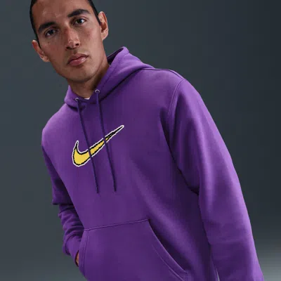 Nike Men's  Sportswear Club Fleece Hoodie In Purple