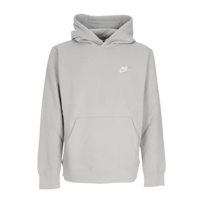 Nike Men's Sportswear Club Fleece Hoodie Lt Smoke Grey/lt Smoke Grey/white In Gray