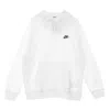 Nike Hoodie En Club Fleece In White/white/black
