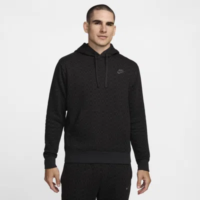 Nike Men's  Sportswear Club Fleece Pullover Hoodie In Off Noir/black
