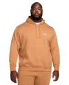 Nike Men's Sportswear Club Fleece Pullover Hoodie In Flax,flax,white