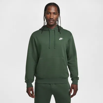 Nike Men's  Sportswear Club Fleece Pullover Hoodie In Fir/fir/white