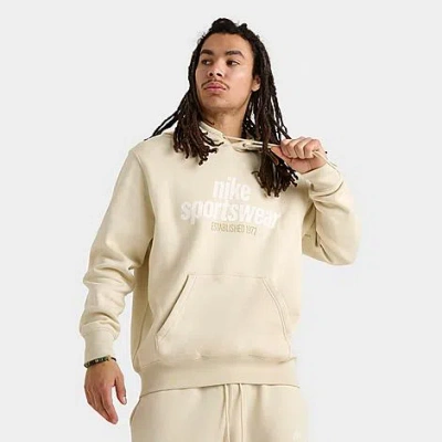 Nike Men's Sportswear Club Fleece Retro Pullover Hoodie In Khaki