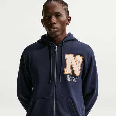 Nike Men's  Sportswear Club French Terry Full-zip Hoodie In Blue