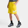 Nike Men's Sportswear Club Graphic Shorts In Lightning/white/white