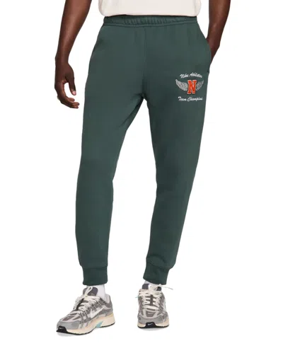 Nike Men's Sportswear Club Logo Fleece Joggers In Green/red/multi