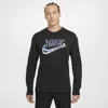 Nike Men's  Sportswear Club Long-sleeve T-shirt In Black