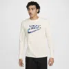 Nike Men's  Sportswear Club Long-sleeve T-shirt In White