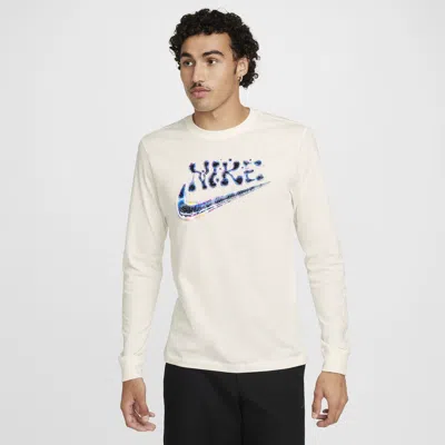 Nike Men's  Sportswear Club Long-sleeve T-shirt In White