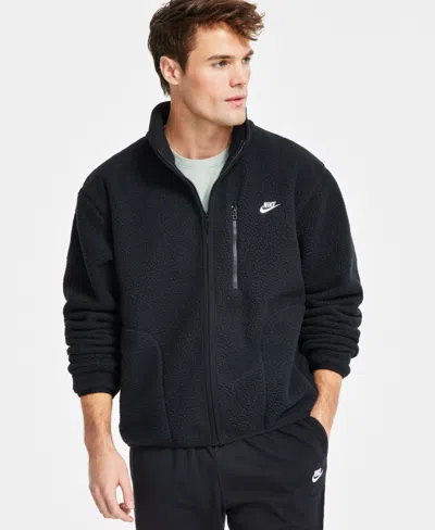 Nike Men's Sportswear Club Men's Fleece Jacket In Black,whit