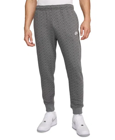 Nike Men's Sportswear Club Monogram Joggers In Smkgry,smt