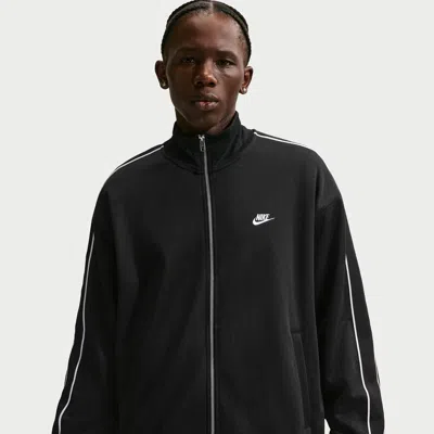 Nike Men's  Sportswear Club Oversized Knit Track Jacket In Black