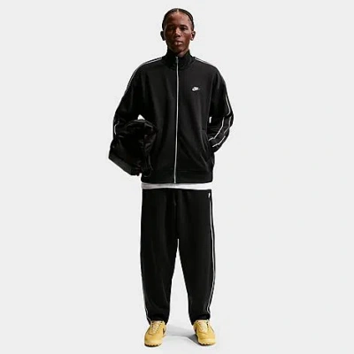 Nike Men's Sportswear Club Oversized Knit Track Jacket In Black