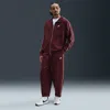Nike Men's Club Brushed Fleece Open Hem Pants In Burgundy