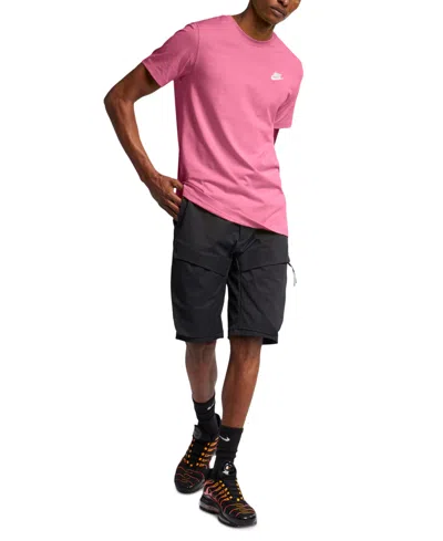 Nike Men's Sportswear Club Short Sleeve T-shirt In Pink