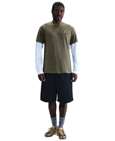 Nike Men's Sportswear Club Short Sleeve T-shirt In Green