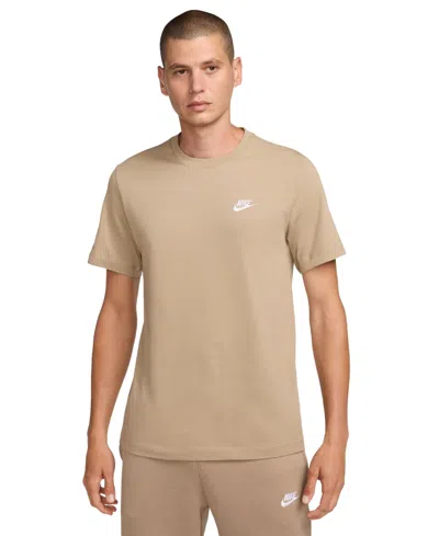 Nike Men's Sportswear Club Short Sleeve T-shirt In Brown