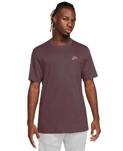 Nike Men's Sportswear Club Short Sleeve T-shirt In Brown