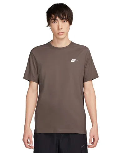 Nike Men's Sportswear Club Short Sleeve T-shirt In Brown