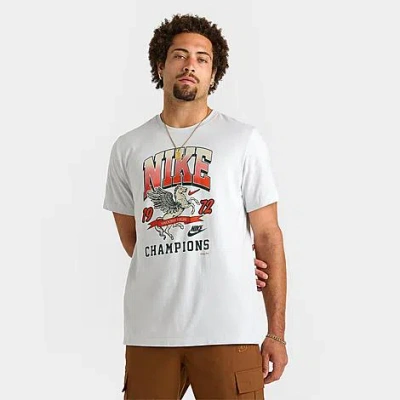 Nike Men's Sportswear Club Swoosh High Graphic T-shirt In Photon Dust