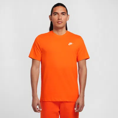 Nike Men's  Sportswear Club T-shirt In Orange