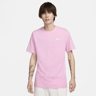 Nike Men's  Sportswear Club T-shirt In Pink Rise