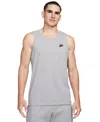 Nike Club Tank Top In Dk Grey Heather,black