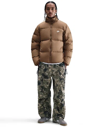 Nike Club Puffer Jacket In Brown