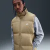 Nike Mens  Club Puffer Vest 550 In Brown