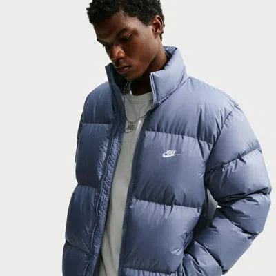 Nike Men's  Sportswear Club Therma-fit Down Puffer Jacket In Blue