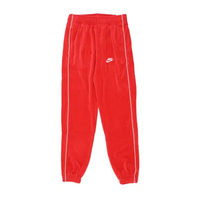 Nike Men's Sportswear Club Velor Pant University Red/white