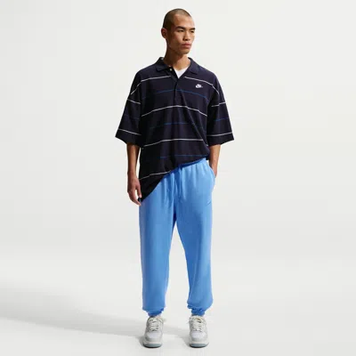 Nike Men's  Sportswear Club Washed Cuffed Fleece Pants In Blue