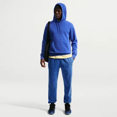 Nike Men's  Sportswear Club Washed Cuffed Fleece Pants In Blue