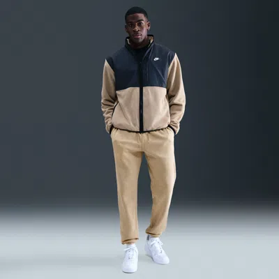 Nike Men's  Sportswear Club Washed Cuffed Fleece Pants In Brown