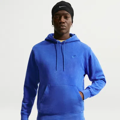 Nike Men's  Sportswear Club Washed Fleece Hoodie In Green
