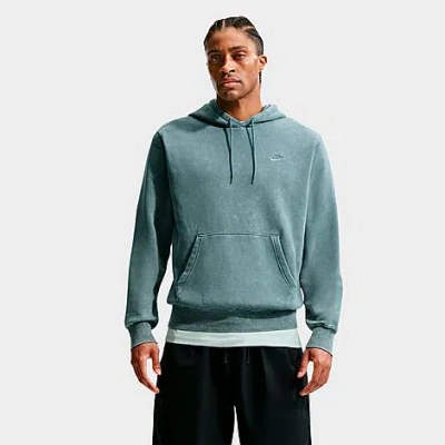 Nike Men's Sportswear Club Washed Fleece Hoodie In Blue