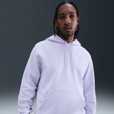 Nike Men's  Sportswear Club Washed Fleece Hoodie In Purple