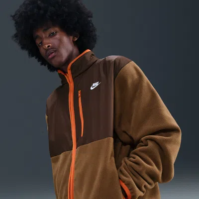 Nike Men's  Sportswear Club Winterized Full-zip Jacket In Brown
