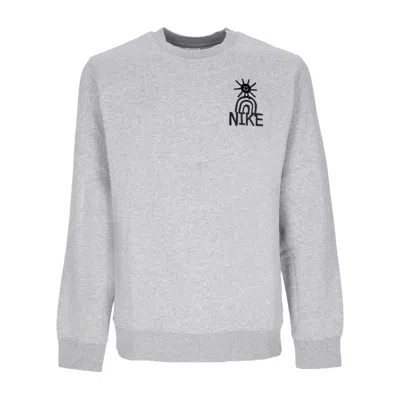 Nike Men's Sportswear Crewneck Sweatshirt Hbr-c Bb Crewneck Dk Gray Heather/black