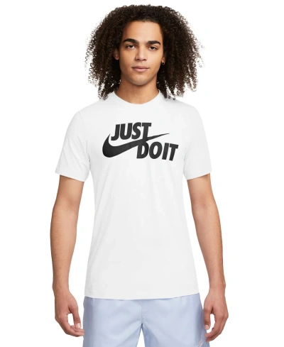 Nike Men's Sportswear Just Do It T-shirt In 100 White/black