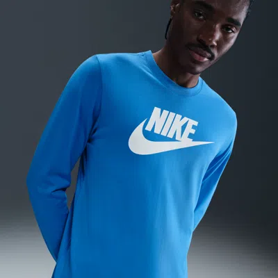 Nike Men's  Sportswear Long-sleeve T-shirt In Blue