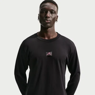Nike Men's  Sportswear Long-sleeve T-shirt In Black