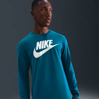 Nike Men's  Sportswear Long-sleeve T-shirt In Blue
