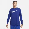 Nike Men's  Sportswear Long-sleeve T-shirt In Blue