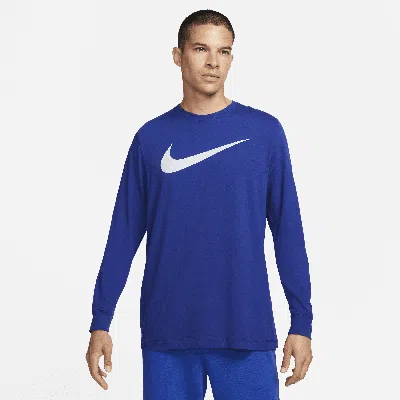 Nike Men's  Sportswear Long-sleeve T-shirt In Blue